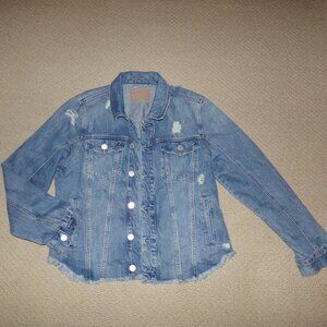 BLANKNYC DISTRESSED DENIM JACKET SZ L